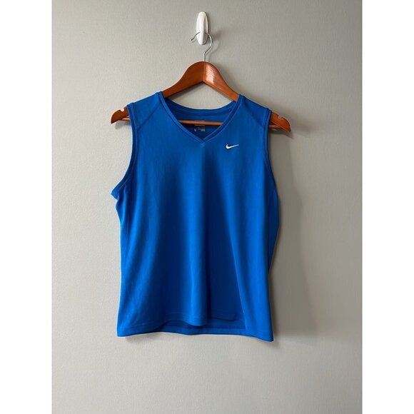Womens Size L Nike Blue Tank Top - Picture 1 of 5